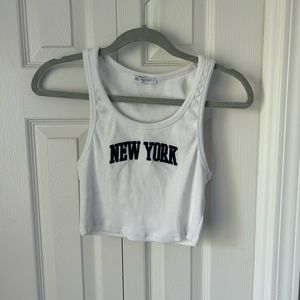 Zara Ribbed “New York” Tank